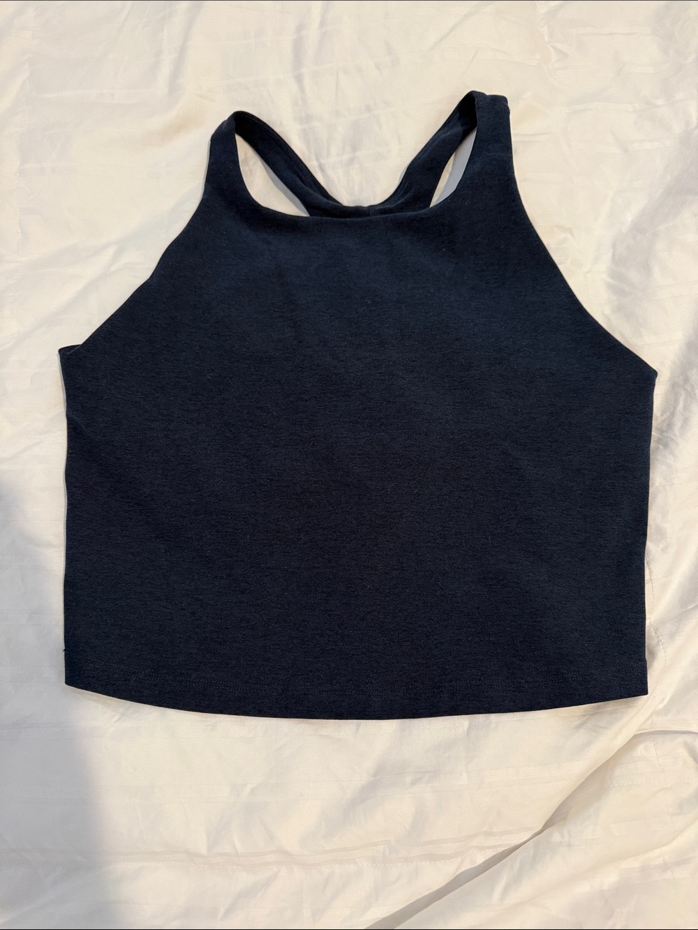 Beyond Yoga Navy Blue Spacedye Racerback crop